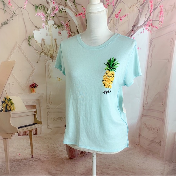 NEW Free People Fruit Medley Tee In Sky Tee - Picture 2 of 10
